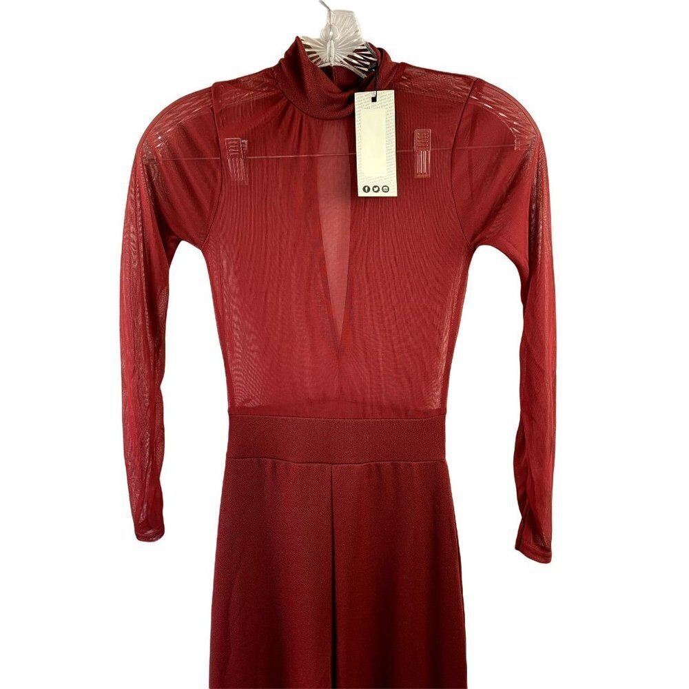 Boohoo Petite Women's Sheer Top Jumpsuit - Picture 4 of 8